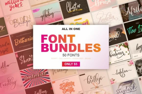 Discover All in One Font Bundles for Design