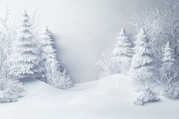 Serene Winter Landscape with Snow: A Visual Escape to Peaceful Stillness