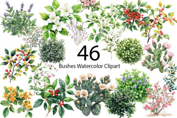 Transforming Digital Designs with Bushes Sublimation Clipart