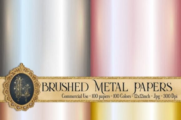 Unlocking Industrial Elegance with Brushed Metal Foil Digital Papers