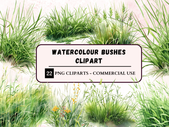 Watercolour Bushes Clipart: Elevating Your Creative Projects with Organic Texture